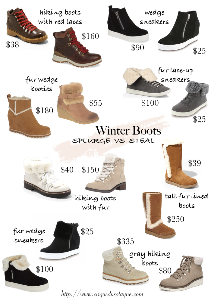 Splurge vs Steal: Winter Boots